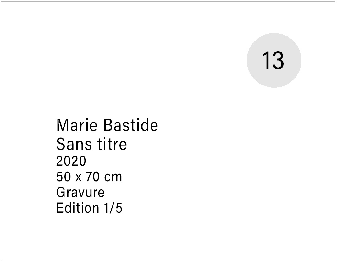 Marie Bastide 2020 50x70cm Gravure